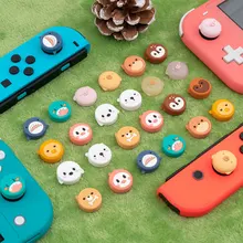 

Cute Bear Cat Thumb Grips For Nintendo Switch Joystick Cover Shell JoyCon Handle Case Rocker Cap For Nintendo Switch Accessories
