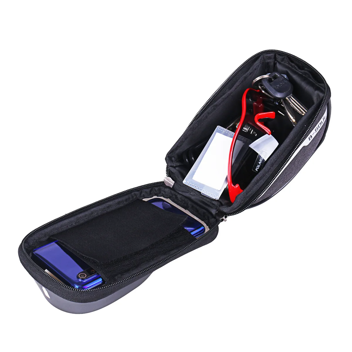 Perfect Cycling Bicycle Bike Head Tube Handlebar Cell Mobile Phone Bag Case Holder Screen Phone Outdoor Mount Bags Case For 6.5inch 15