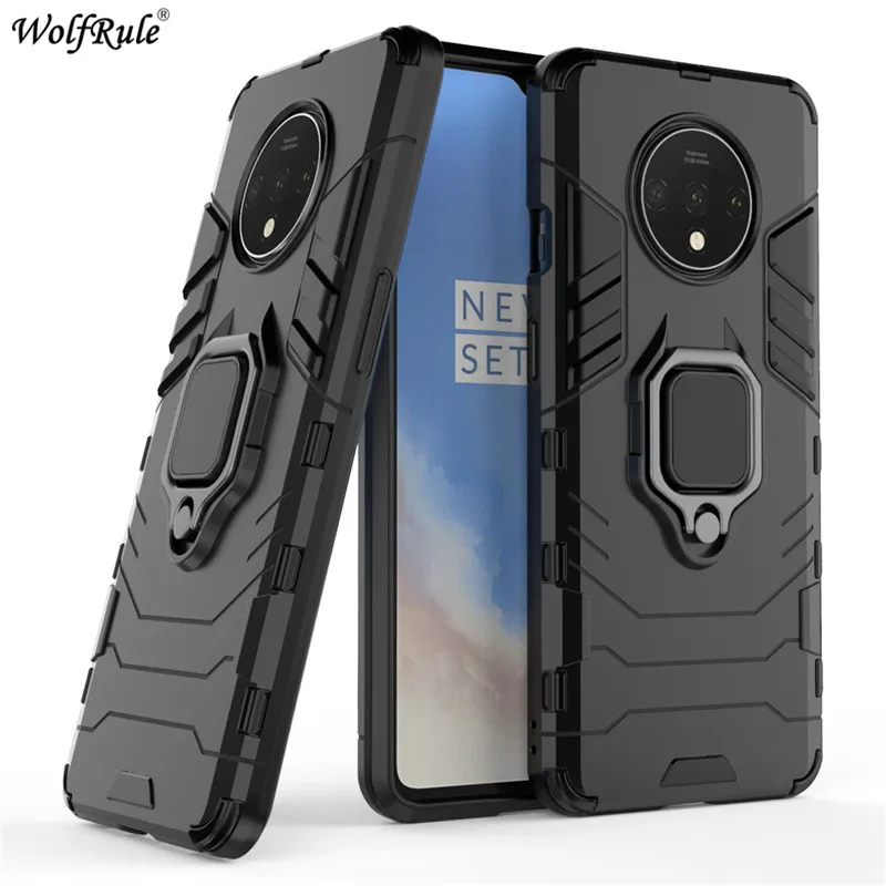 Per Oneplus 7T Case Bumper Ring Holder Armor Cover Posteriore Rigida Protettiva Per Oneplus 7T 11 12 Nord 3 Custodia Per Telefono Per Oneplus 11 7T