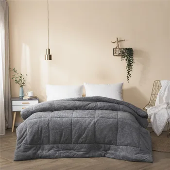 

Lamb Home Supe Warm Blanket Quilt Bedding Plush Cozy Skin-friendly Bedspread Twin Queen King Bed Cover Quilted Blanket For Bed