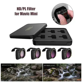 

4pcs Black Oil-proof Scratch-proof ND/PL Filters Light Weight Camera Lens Filter for DJI Mavic Mini Drone Supplies
