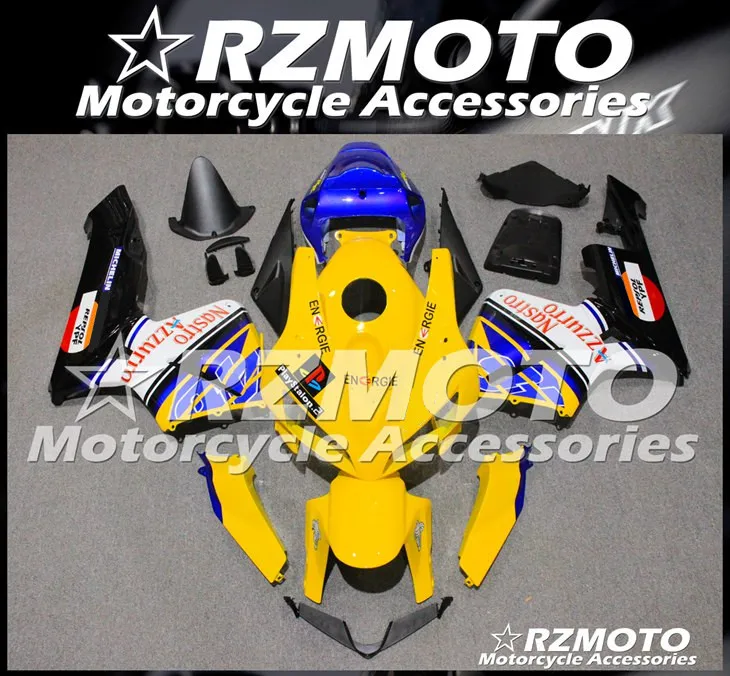 4 подарки ABS мотоцикл полный обтекатель комплект подходит для CBR600RR F5 2005 2006 05 06 cbr600 600RR тела набор желтый синий
