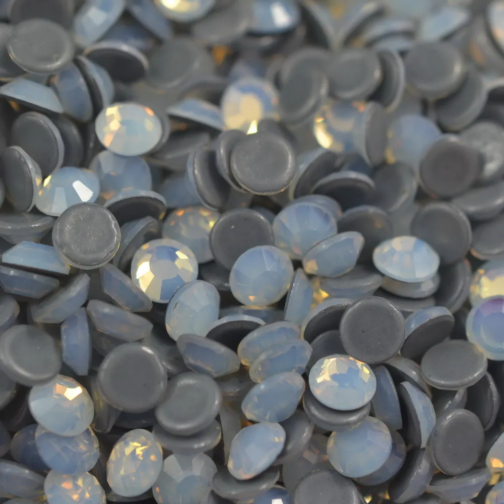 Высококачественные бусины из белого опала россыпью круглые Delica стеклянные SS6-SS30