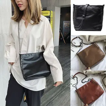 

Hot Leather Bag For Women Handbag Large Capacity Lady Shoulder Bag High quality Crossbody Messenger Bag Black/Grown