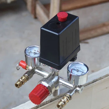 

Air Compressor Pressures Switch Control Valves Manifold Regulator Gauge JDH99