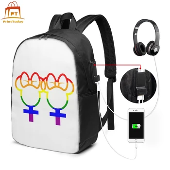 

Minnie Mouse Backpack Minnie Mouse Backpacks Student Trend Bag High quality Street Print Men - Women Bags