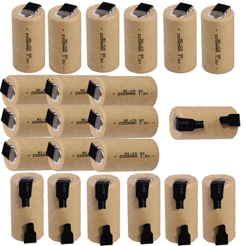 

20 pcs SC 2200mah 1.2v battery NICD power bank batterie accumulator for electric screwdrivers power bank for electric drills