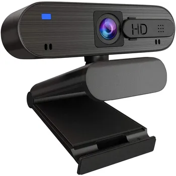 

HD Pro Webcam 1080P with Dual Microphone & Privacy Cover Slide, Autofocus Widescreen USB Computer Camera for PC Desktop&Laptop,
