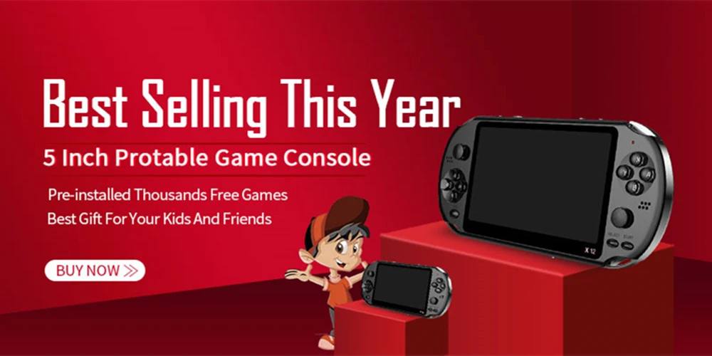 PS7000/Q900 7 inch Handheld Portable Game Console with 2 gamepads 64/128GB 5000 free games 100 ps1 games for MAME/CPS/SegaMD