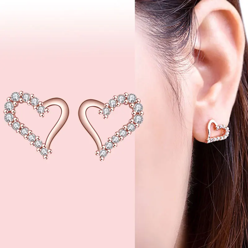 2021 New  Sterling Silver 925 Earring Heart and Conch Shell Earrings For Women Making Jewelry Gift Wedding Party Engagement