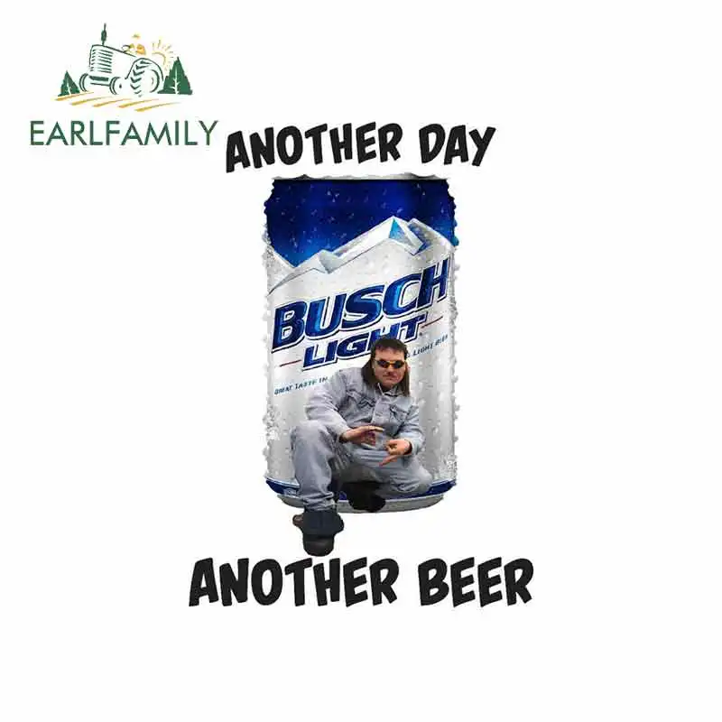 

EARLFAMILY 13cm x 9.4cm for Another Day Another Beer Can Sign Car Stickers Vinyl JDM Bumper Trunk Truck Graphics DIY Fine Decal