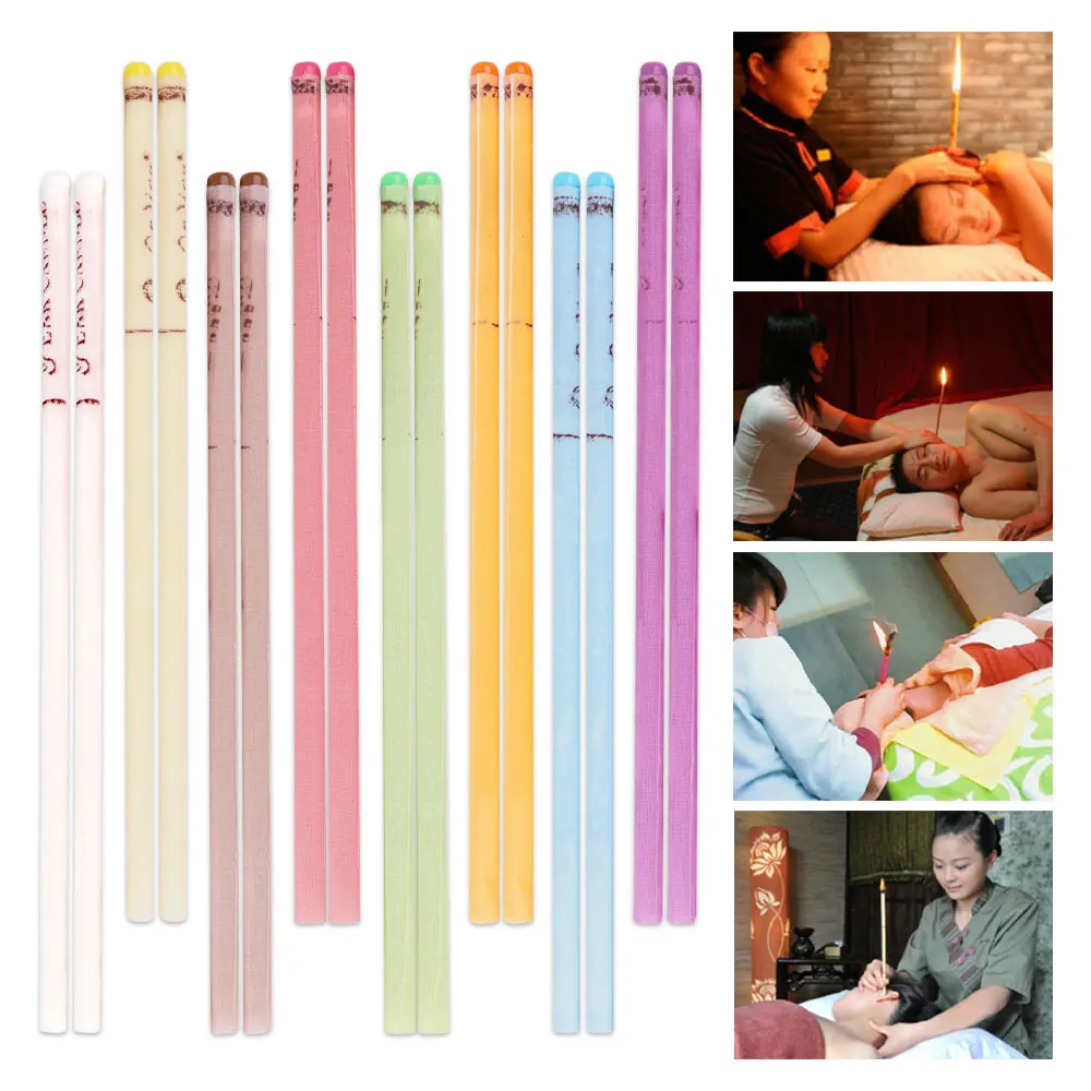 10pcs Ear Wax Cleaner Removal Ear Candles Natural Beeswax Indiana