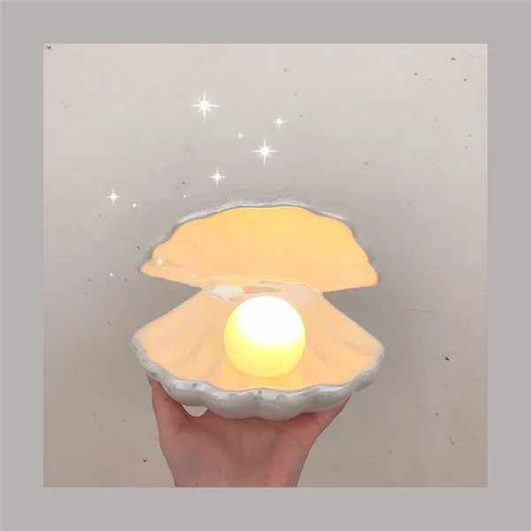 

Clamshell Pearl Accent Lamp Night Light Ivory One Size