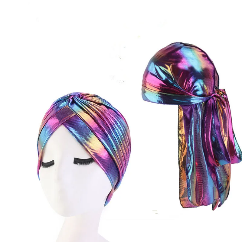 Мужской головной убор Durag Doo Rag Durags и Bonnets, женский головной убор, комплект из 2 предметов