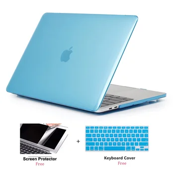 

For New MacBook 13Air A1932 Crystal Clear Hard Cover Case For Apple Macbook Air Pro Retina Touch Bar 11 12 13 15 16 inchs A2141