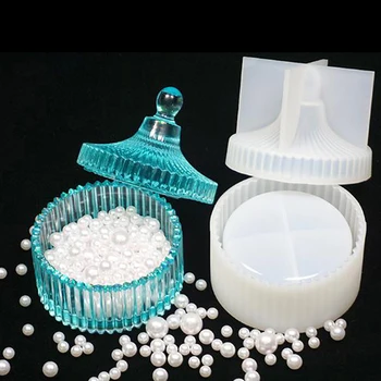 

Jewellery Bead Storage Box Mold DIY Clear Resin Making Mould Storage Box Epoxy Resin Silicone Mould Casting Craft