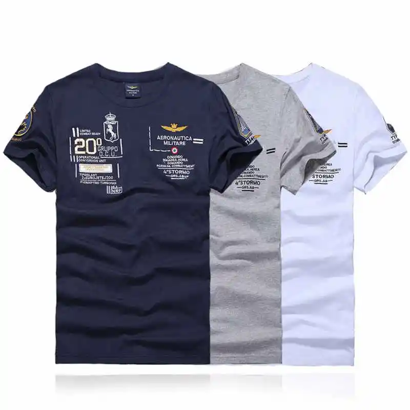 

Nova Camisa Dos Homens T Em Torno do pescoзo 2019 Air forceModa Verгo T-shirt Masculina T-Shirt Masculina Tops algodгo Estampado