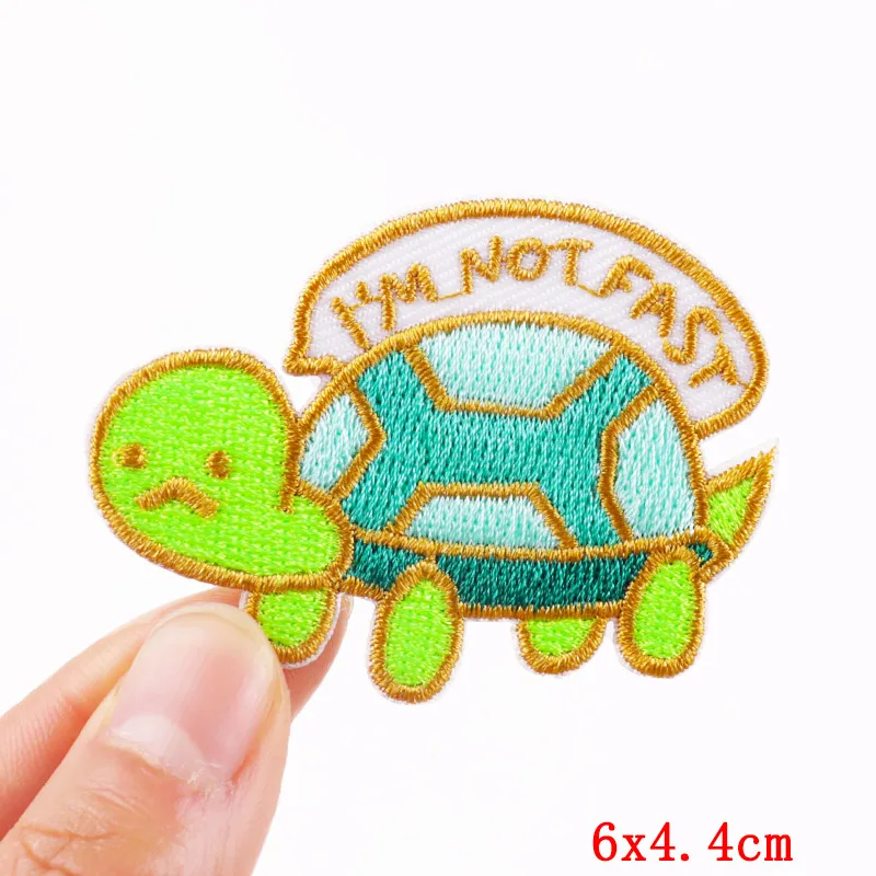 Cartoon Dinosaur Patches For Clothing Thermoadhesive Patches Cute Animal Patch Iron on Embroidery Patches on Clothes Applique