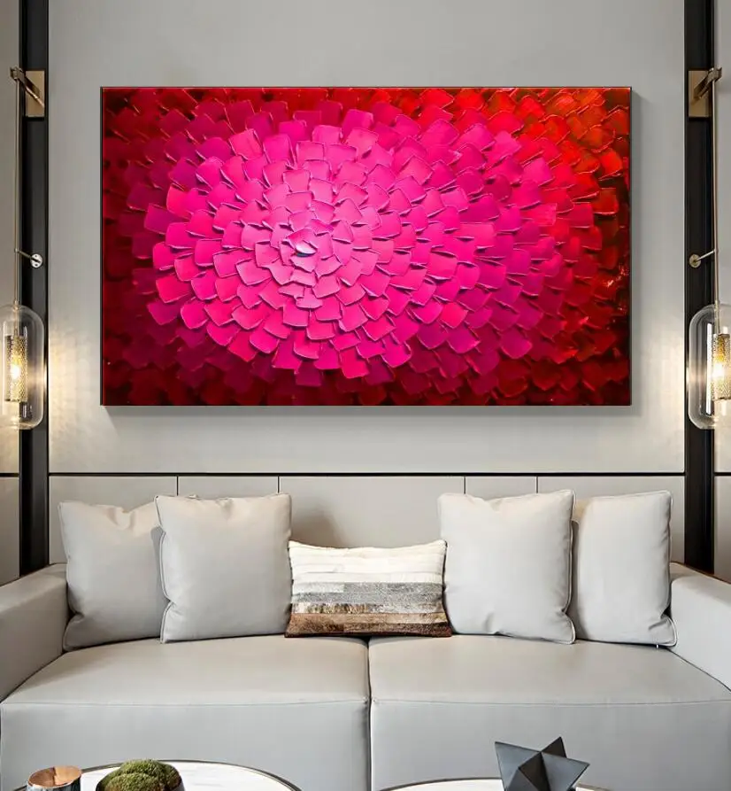 Hand Paint Modern Rich color Knife Oil Painting On Canvas A Special