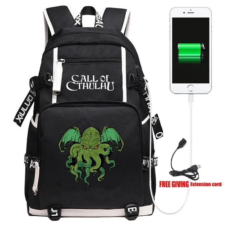 Прозрачный Рюкзак Cthulhu для игр, сумки для ноутбука на плечо, сумки для косплея, аниме, детский подростковый школьный рюкзак для студентов, сумки рюкзак - Цвет: Прозрачный