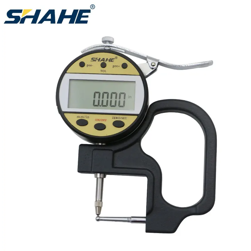 SHAHE 0,01 мм 10 мм Цифровой датчик толщины трубки измерения толщины металла пленка измерения толщины измеритель толщины тестер