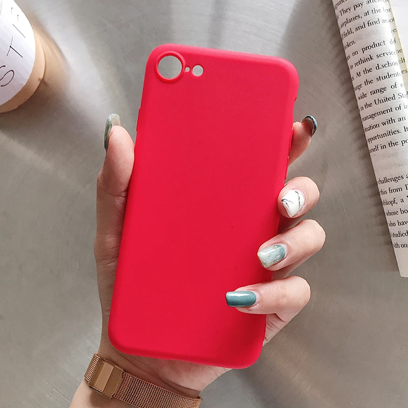 Ультра тонкий матовый коробка для сладостей для LG q6 Q6A Q7 Q8 V10 V20 V30 V40 V50 G3 G4 G5 G6 G7 G8 ThinQ матовая прозрачная Обложка из полиуретана - Цвет: Red TPU