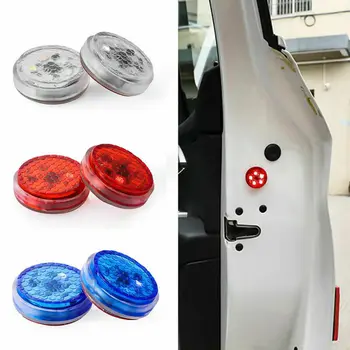 

Universal 2pcs Car Door LED Opening Warning Lamp Safely Light Red Blue Colorful Kit Wireless Anti-collid Signal Lights