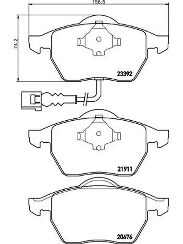 Колодки тормозные дисковые передн. A3(8L1) TT(8N3) TT Roadster