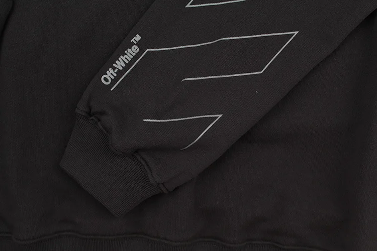 Высокое Качество OFF-WHITE OW эскиз половина стрелы пара с капюшоном Толстовка уличная хип хоп