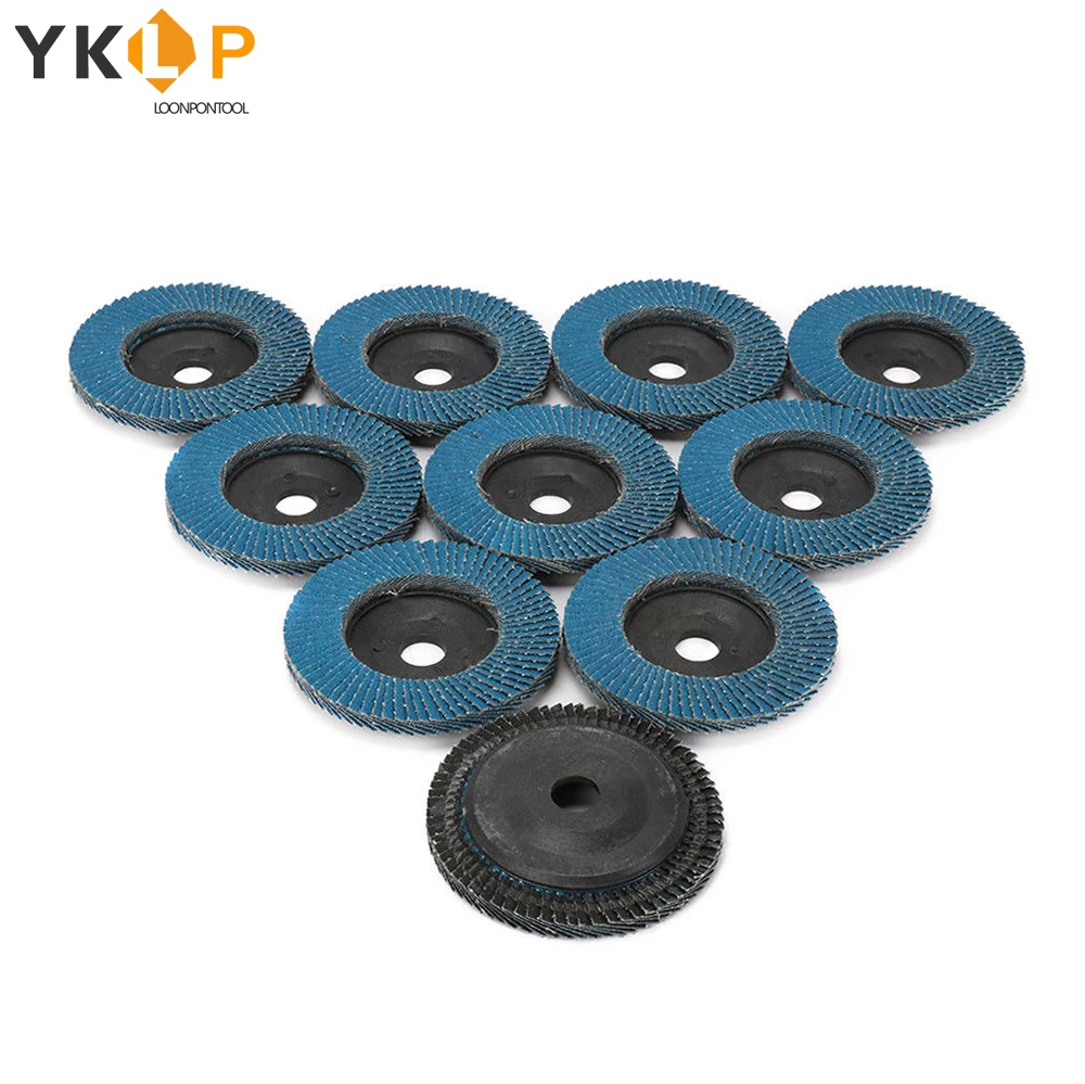 4 Inch 60/80 Grit Sanding Flap Discs Grinding Polishing Wheels with 5/8" Hole Abrasive Tool for Angle Grinder 10Pcs High Quality |