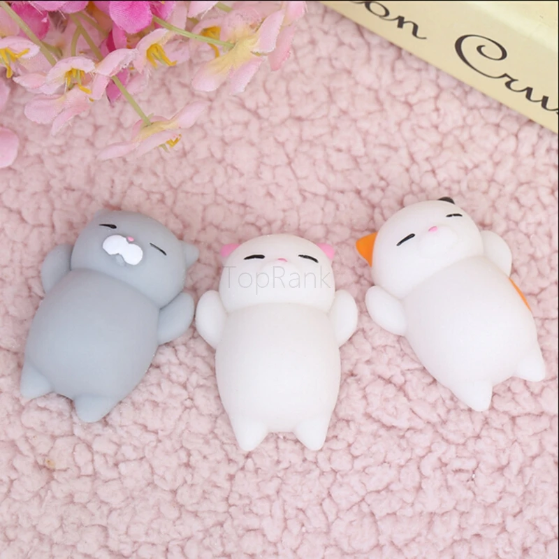 1 шт. Мини милый Mochi мягкий Кот сжимающий Исцеление дети Kawaii снятие стресса Декор