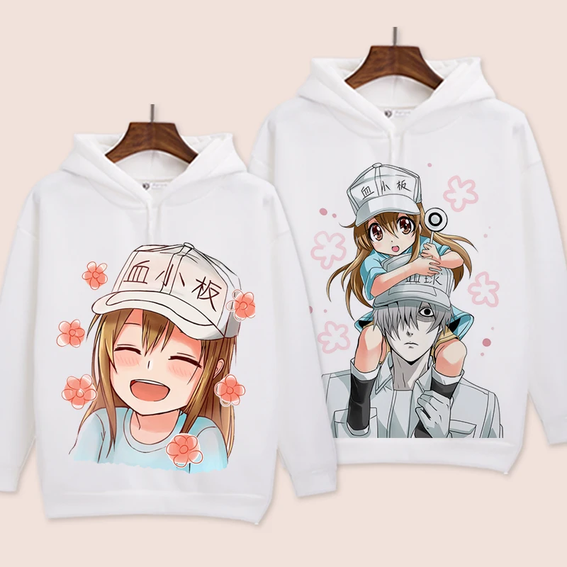 Худи для косплея Hataraku Saibou худи из нейтрофила с флисовой подкладкой | Тематическая