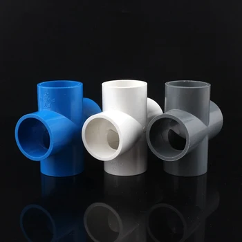 

PVC 32mm Water Pipe Supply Four Way Joint Water Tube Cross Connector Fish Tank Supplies Parts Garden Irrigation System Accessory
