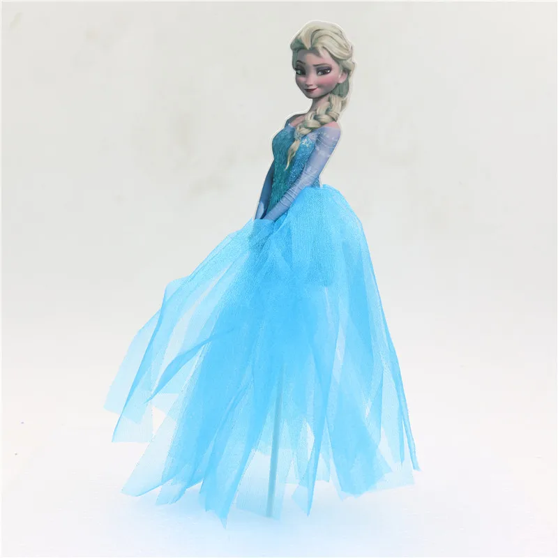 Anna Elsa Aurora Princess Birthday Decoration Cupcake Cake Topper