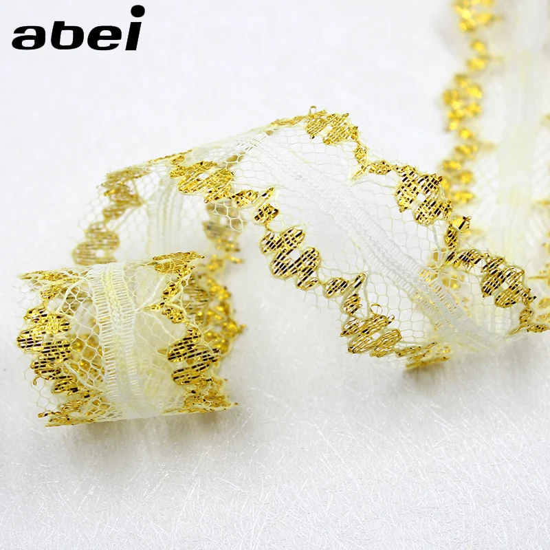 5 ярдов/партия тонкая вышитая Золотая кружевная лента|lace trim|gold lace trimsewing accessories |