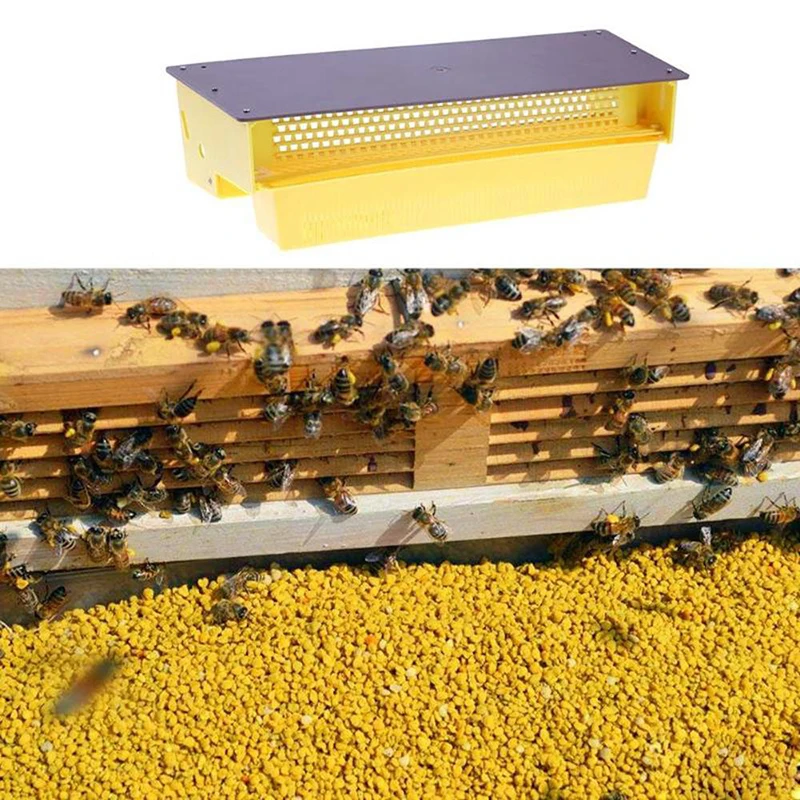 Принадлежности для пчеловодства инструмент Съемная ловушка для пыльцы пластиковая ловушка для пыльцы желтый со съемным вентилируемым лоток для пыльцы коллектор