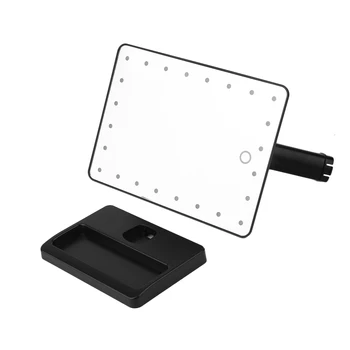 

Square Shpe Desktop Adjustable Brightness LED Facial Makeup Mirror Women Bedroom Tabletop Makeup Cosmetic Mirror