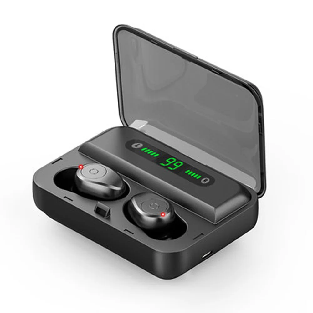 Новые F9-5 Bluetooth 5,0 TWS наушники с цифровым дисплеем, наушники с сенсорной кнопкой, светодиодный, беспроводные наушники, настоящие наушники, стерео наушники