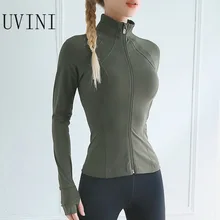 New Polyester Sports Jackets autumn winter zipper fitness Coats lulu quality yoga Tops Seamless Running Tights Tops Training