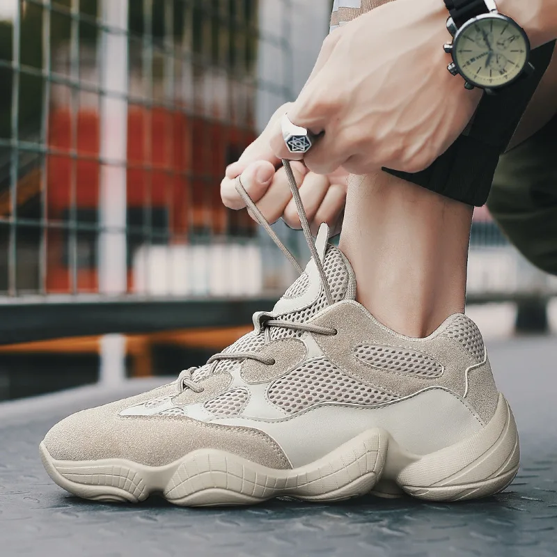 

2019 Autumn MEN'S SHOES Mesh Athletic Shoes Men And Women Trendy Shoes Breathable Mesh Couples Students Coconut 500 Dad Shoes
