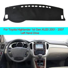 2 слоя приборной панели крышки козырек от солнца для Toyota Highlander 1st Gen XU20 2001 2002 2003 2004 2005 2006 2007 тире коврик ковер накидка