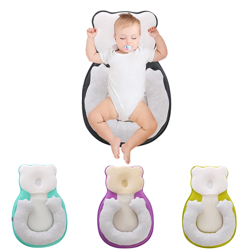 Baby Anti Roll Pillow Newborn Prevent Flat Head Infant Sleep
