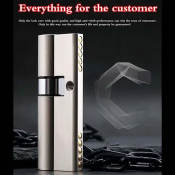 

C Grade Cylinder Anti-theft Door Lock Core Universal Copper Chrome Plated Customize Cylinders European and American standards