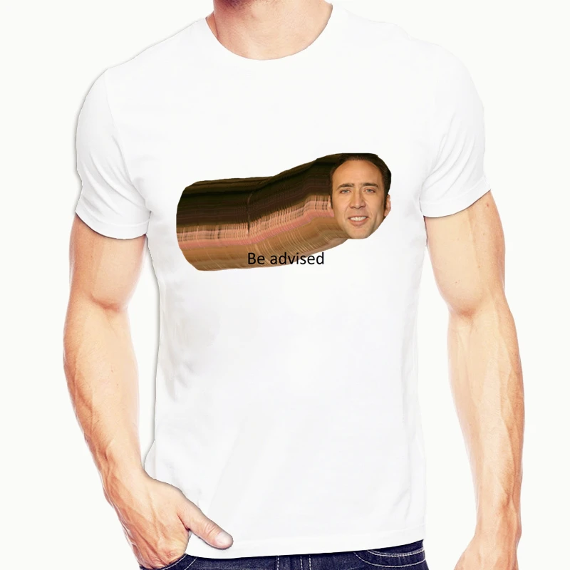 white Летняя забавная футболка Nicolas Cage In A Banana, Мужская хипстерская футболка, топы с коротким рукавом, мужская белая креативная футболка - Цвет: white