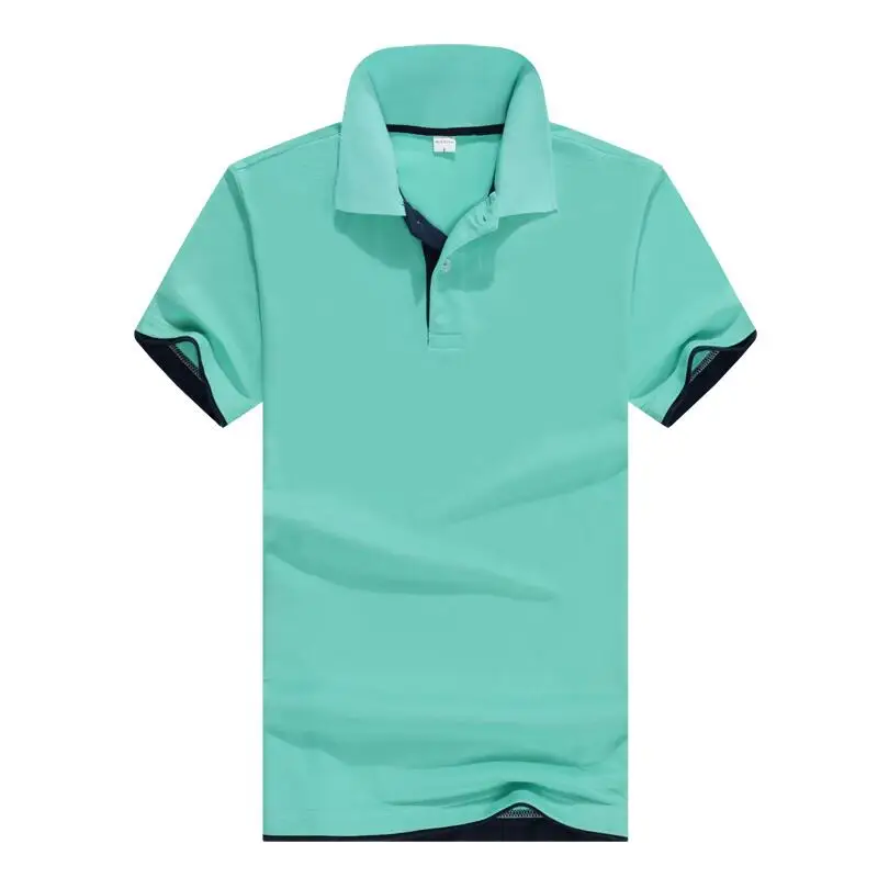 Летняя мужская повседневная хлопковая Однотонная рубашка поло, Мужская дышащая футболка с коротким рукавом для гольфа и тенниса, новая брендовая одежда