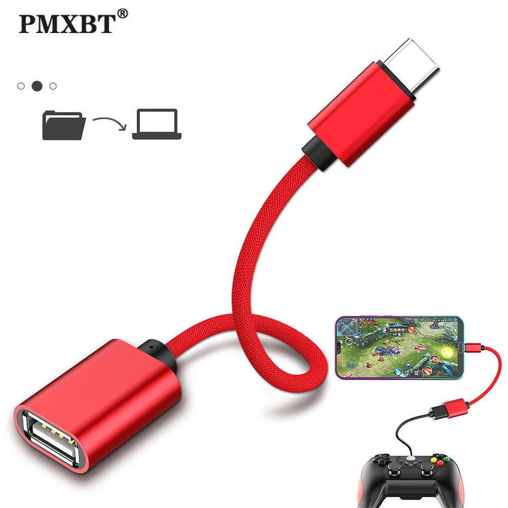 OTG Type C USB Кабель-адаптер для Xiaomi Redmi Note 7 Samsung S8 S9 зарядный соединитель планшета 2 0