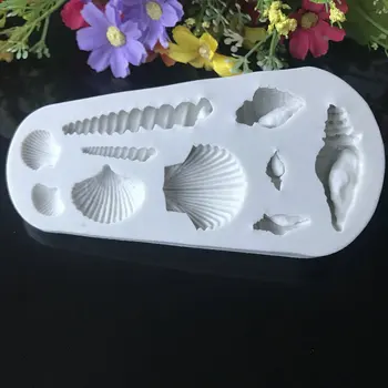

Conch Starfish DIY Silica Gel Fondant Mould Shell Oceans Cake Silicone Mould Chocolate Mold Mousse