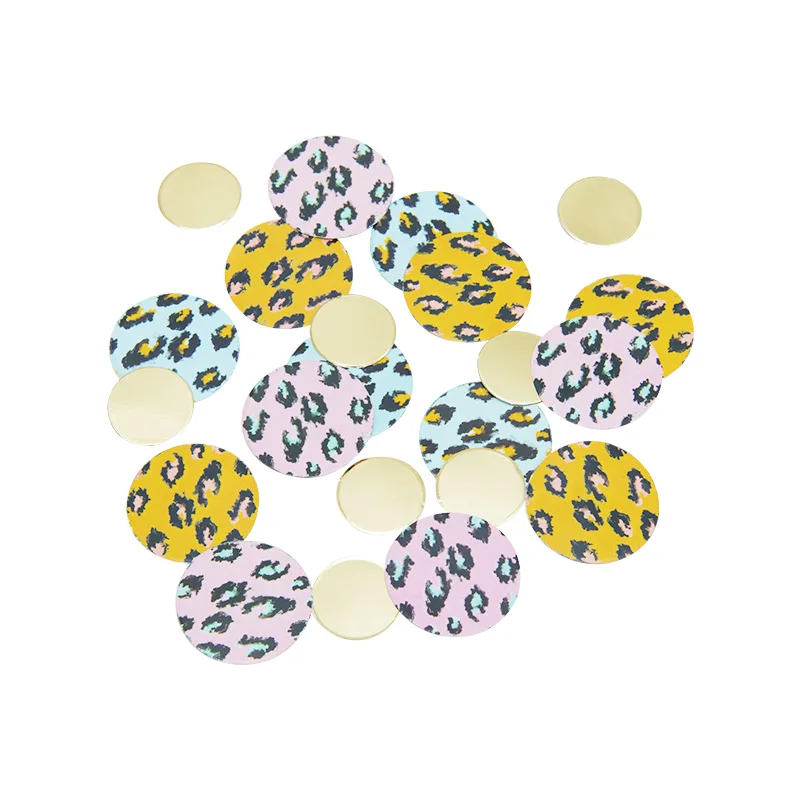 20 г бумага Леопард конфетти 2 см круглая украшение коричневый декор для вечеринки