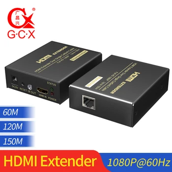 

HDMI Extender over Cat5e Cat 6 IP TCP signal HDMI to Ethernet Lan Converter 1080p HDMI Transmitter Receiver TX RX 60M 120M 150 M