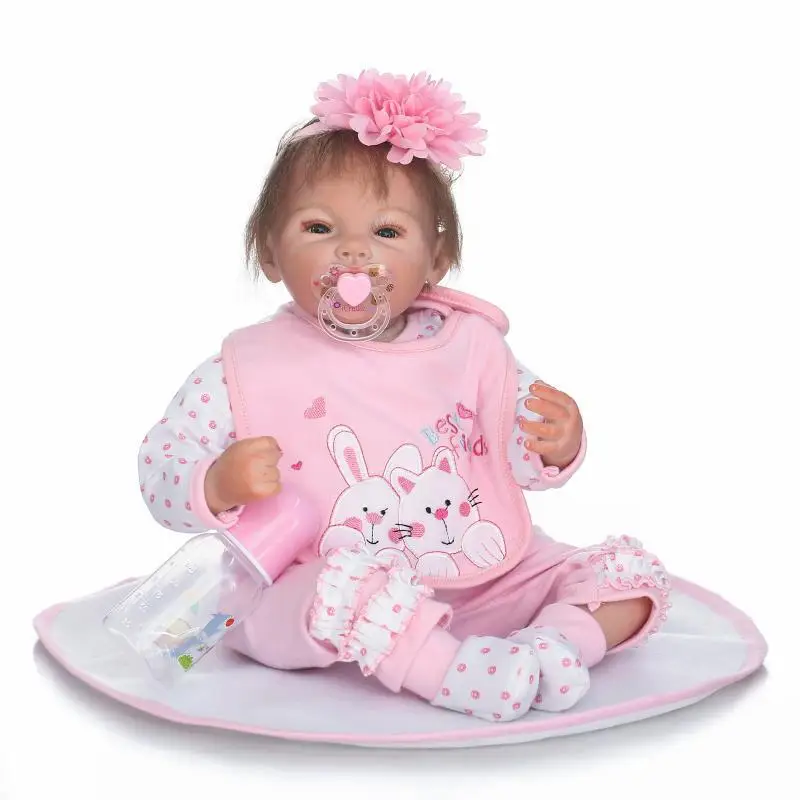Силиконовая кукла для сна 50 см 18 дюймов NPK Bebe Reborn куклы девочек Реалистичная
